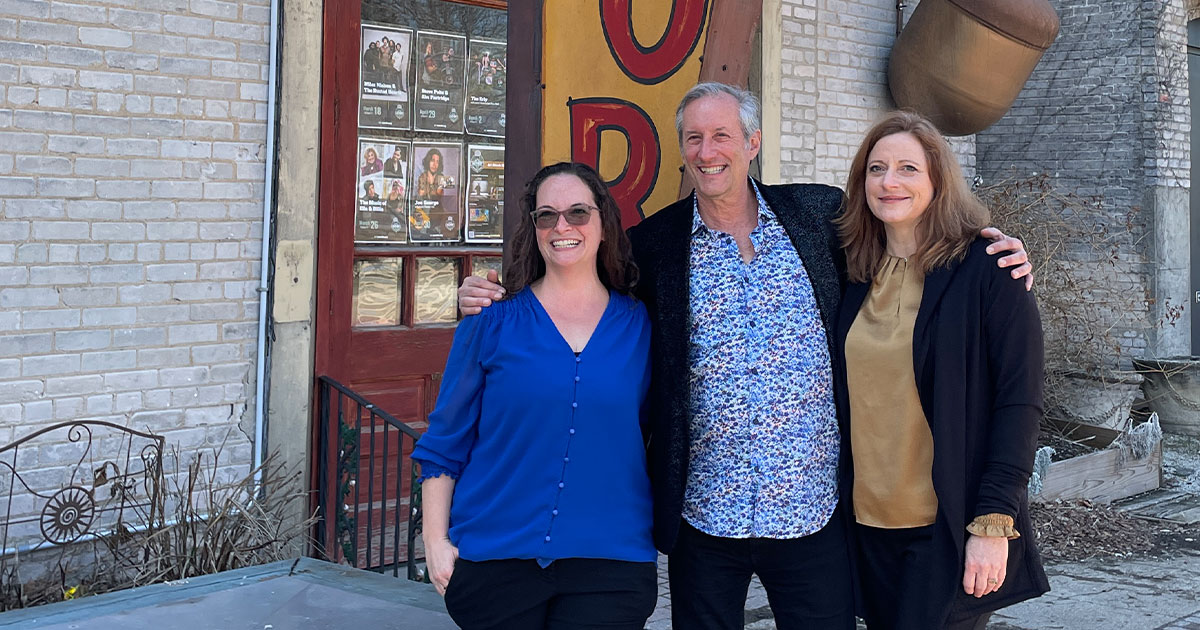 Executive Director Beth Kaskel with David Fink and Board Member Jen Shoup